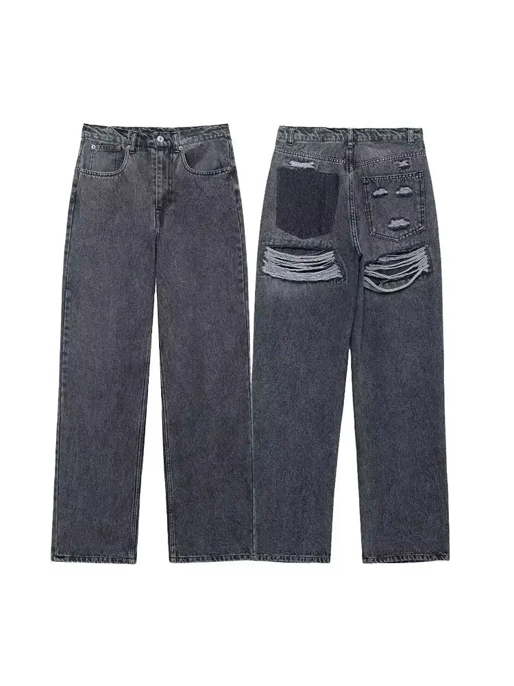 RetroRipped Patch Jeans