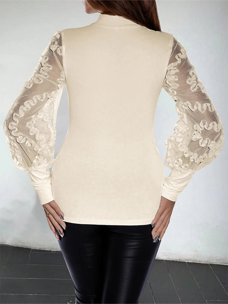 Floral Lace Mesh Top