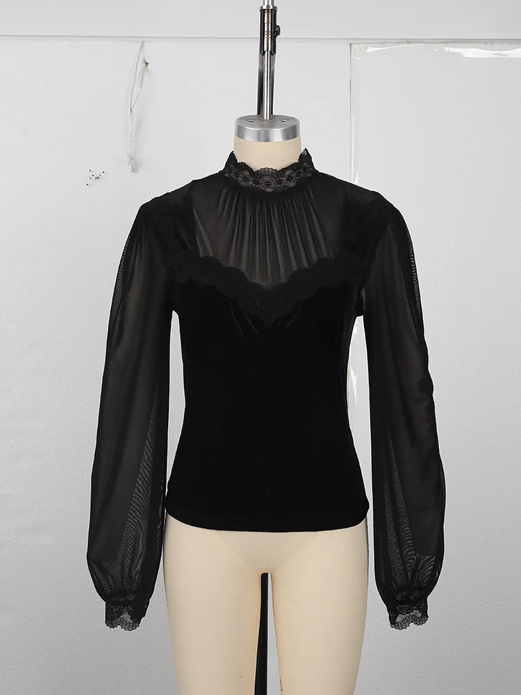 LaceTie Waist Top