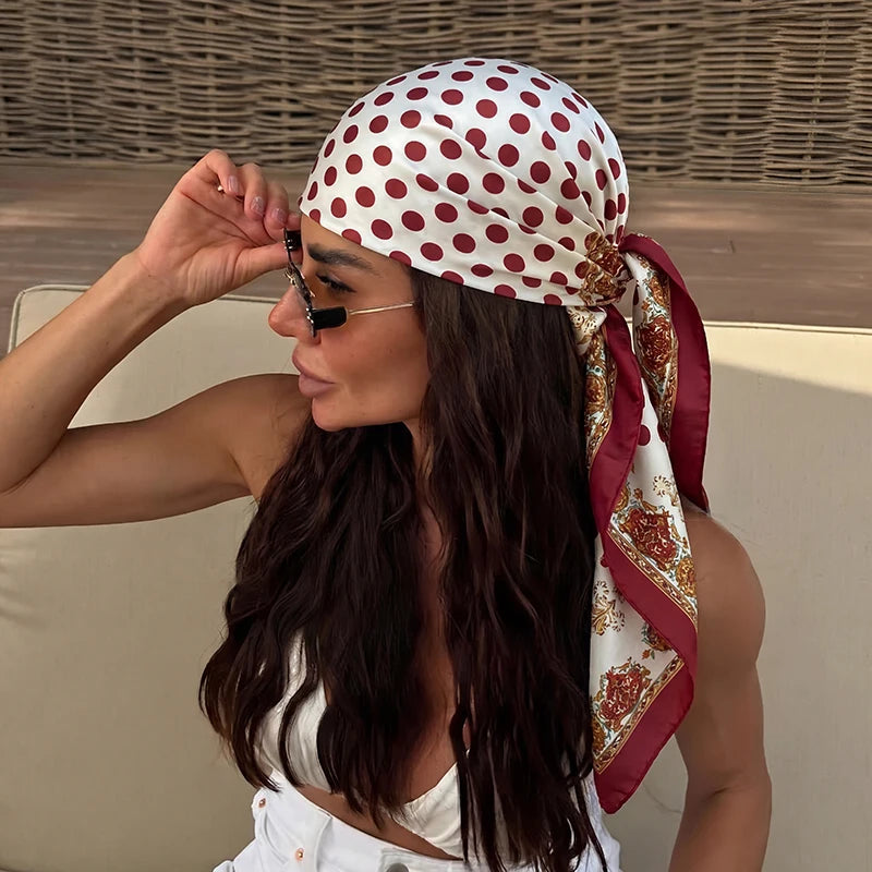 Dot Silk Scarf