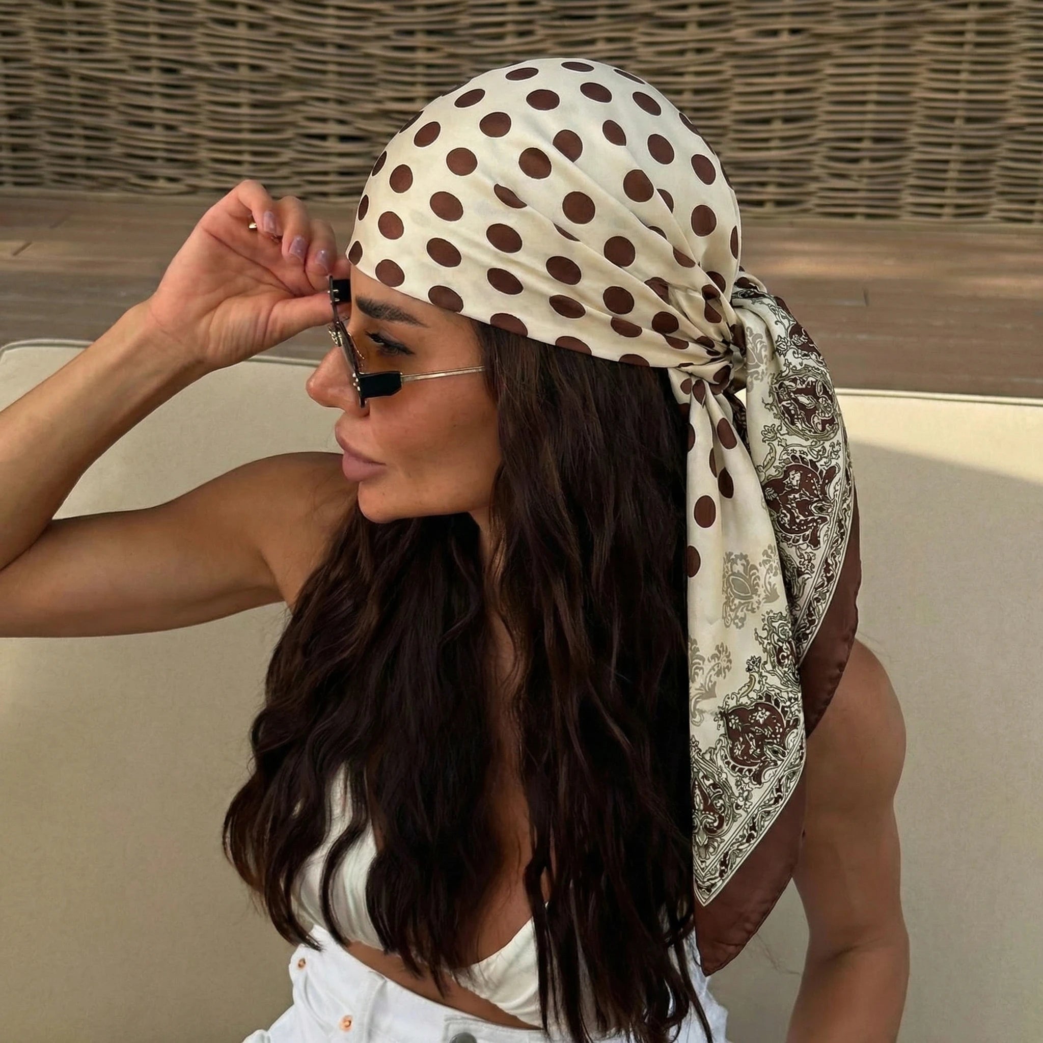 Dot Silk Scarf