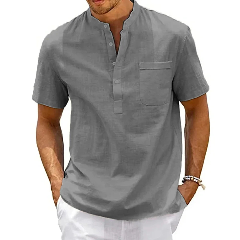 Linen Henley Shirt