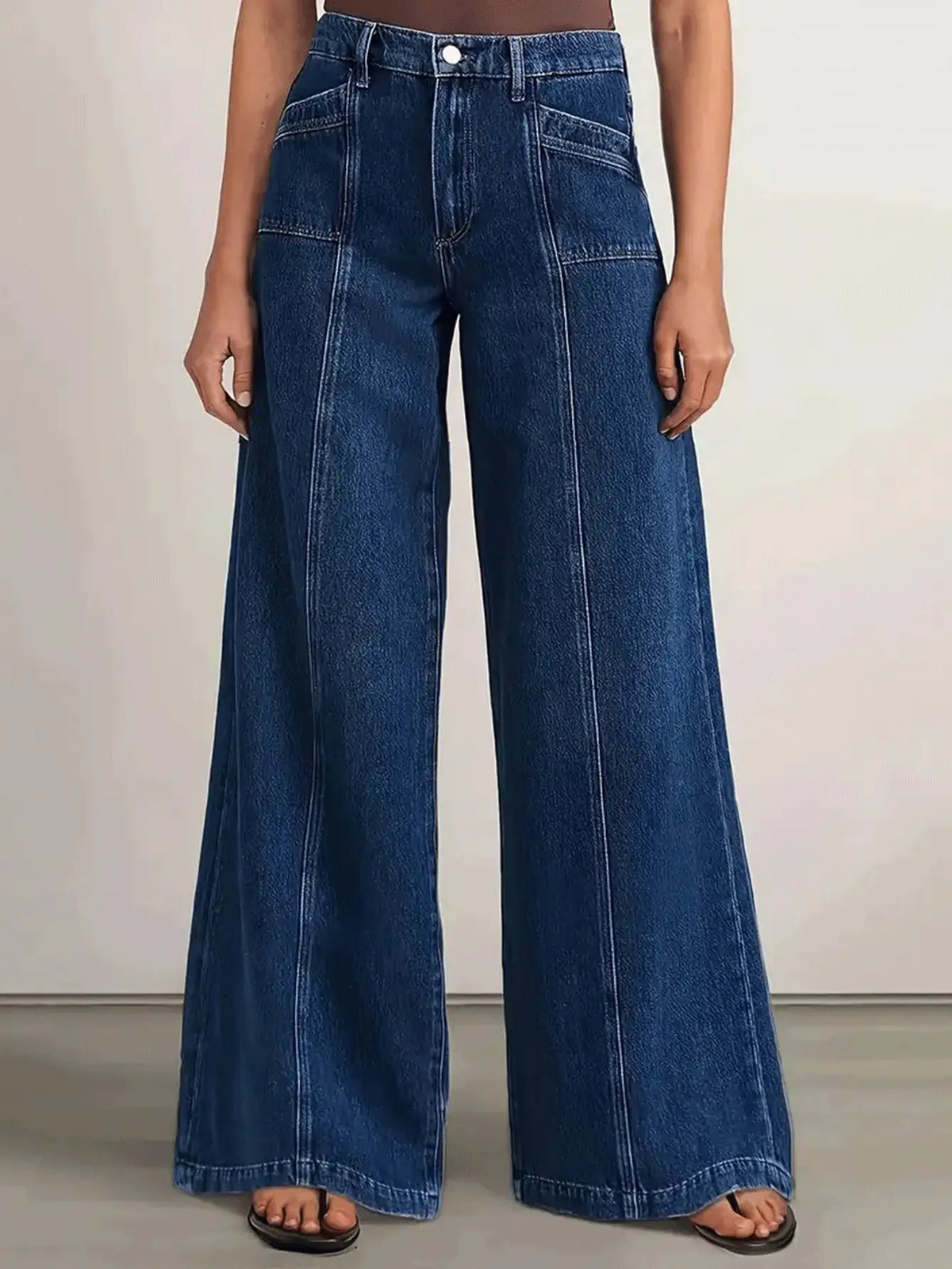 DeepBlue Wide-Leg Jeans