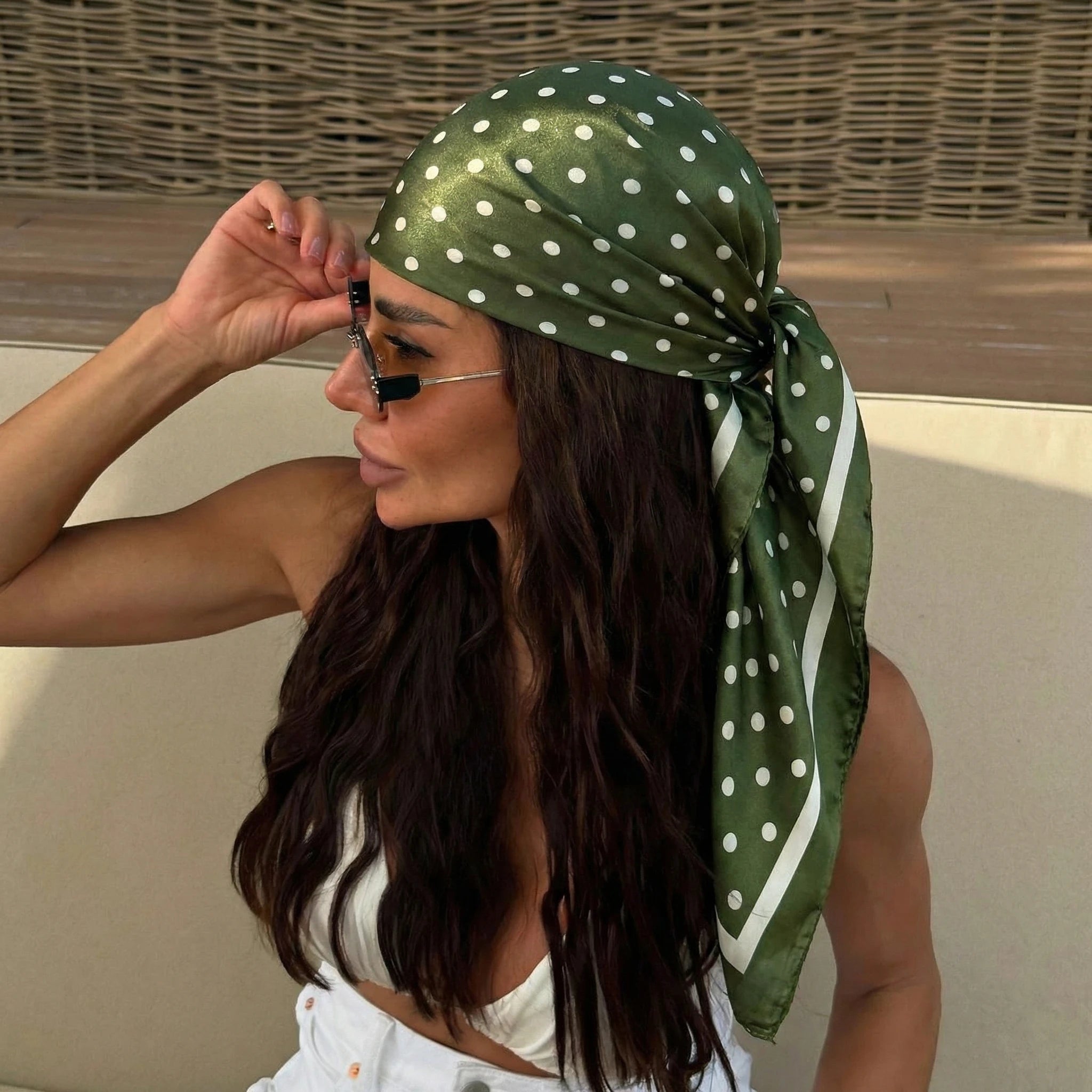 Dot Silk Scarf