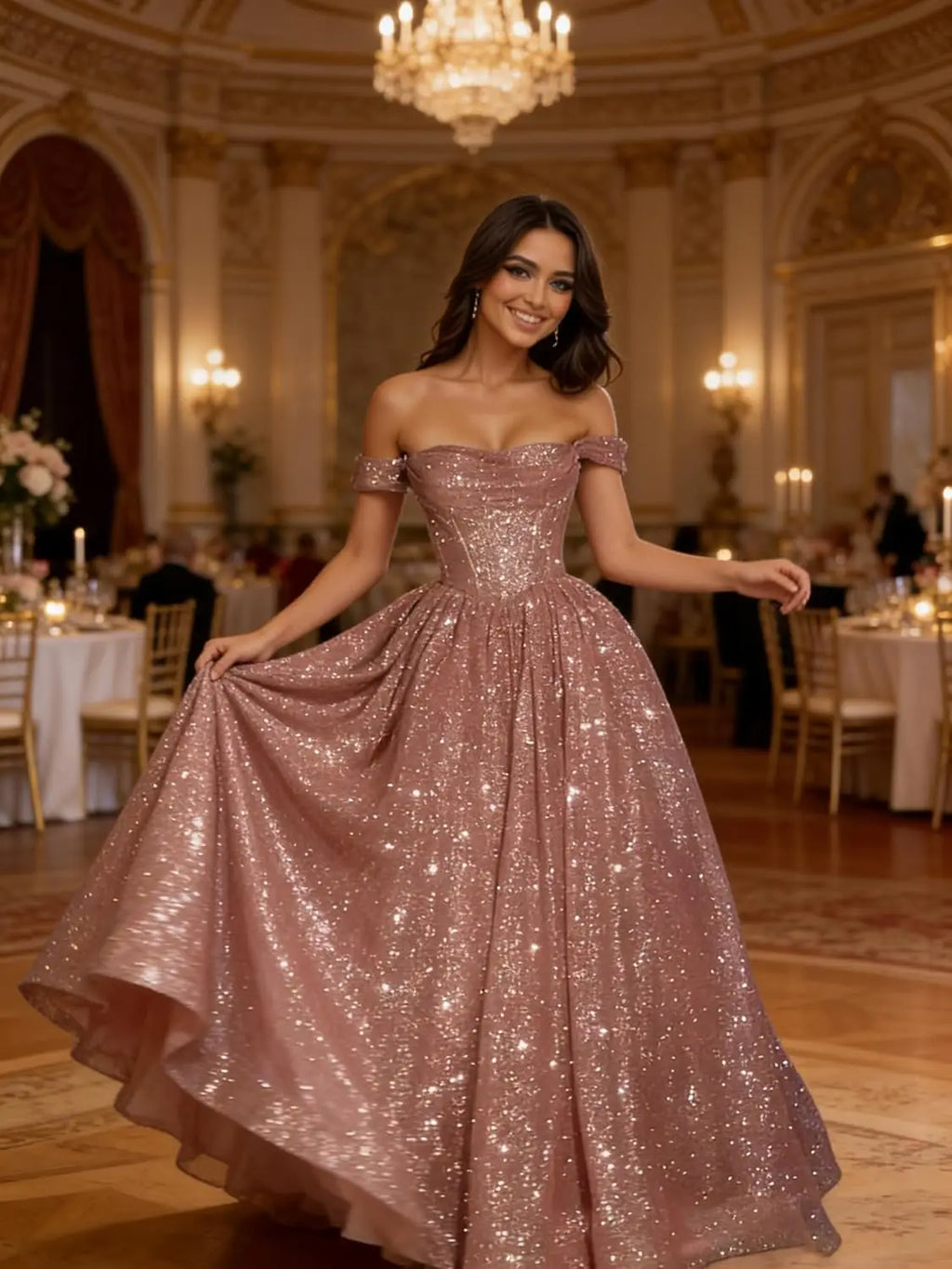 Sparkle Sweetheart Gown