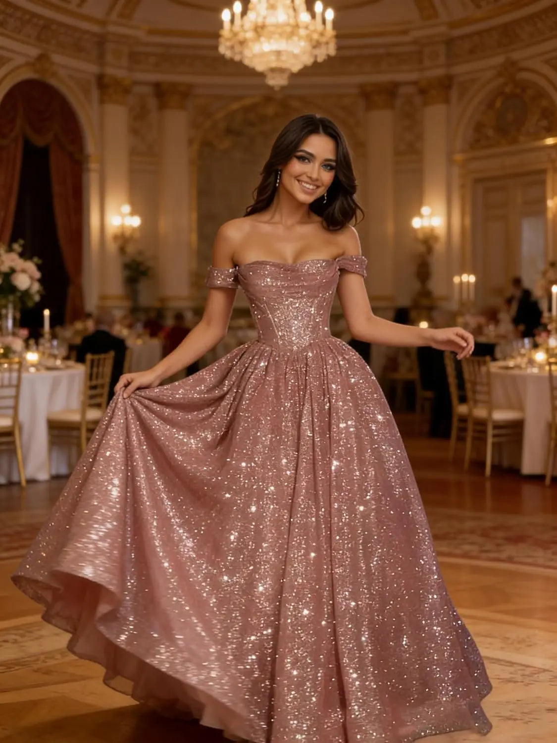 Sparkle Sweetheart Gown