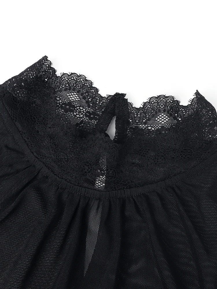 LaceTie Waist Top