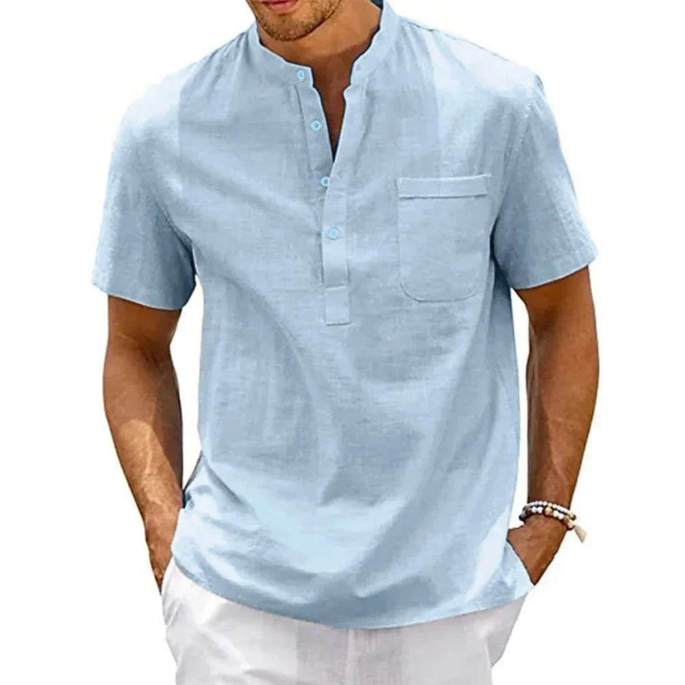 Linen Henley Shirt