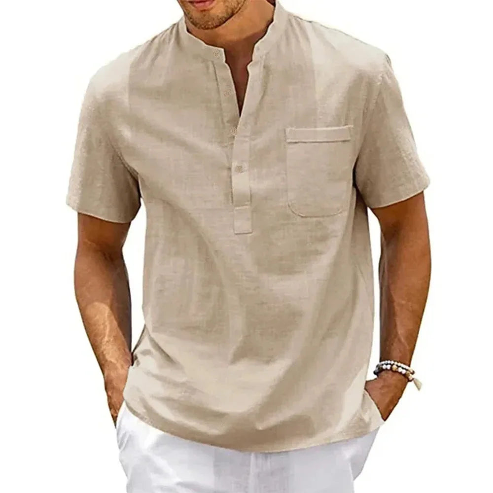 Linen Henley Shirt