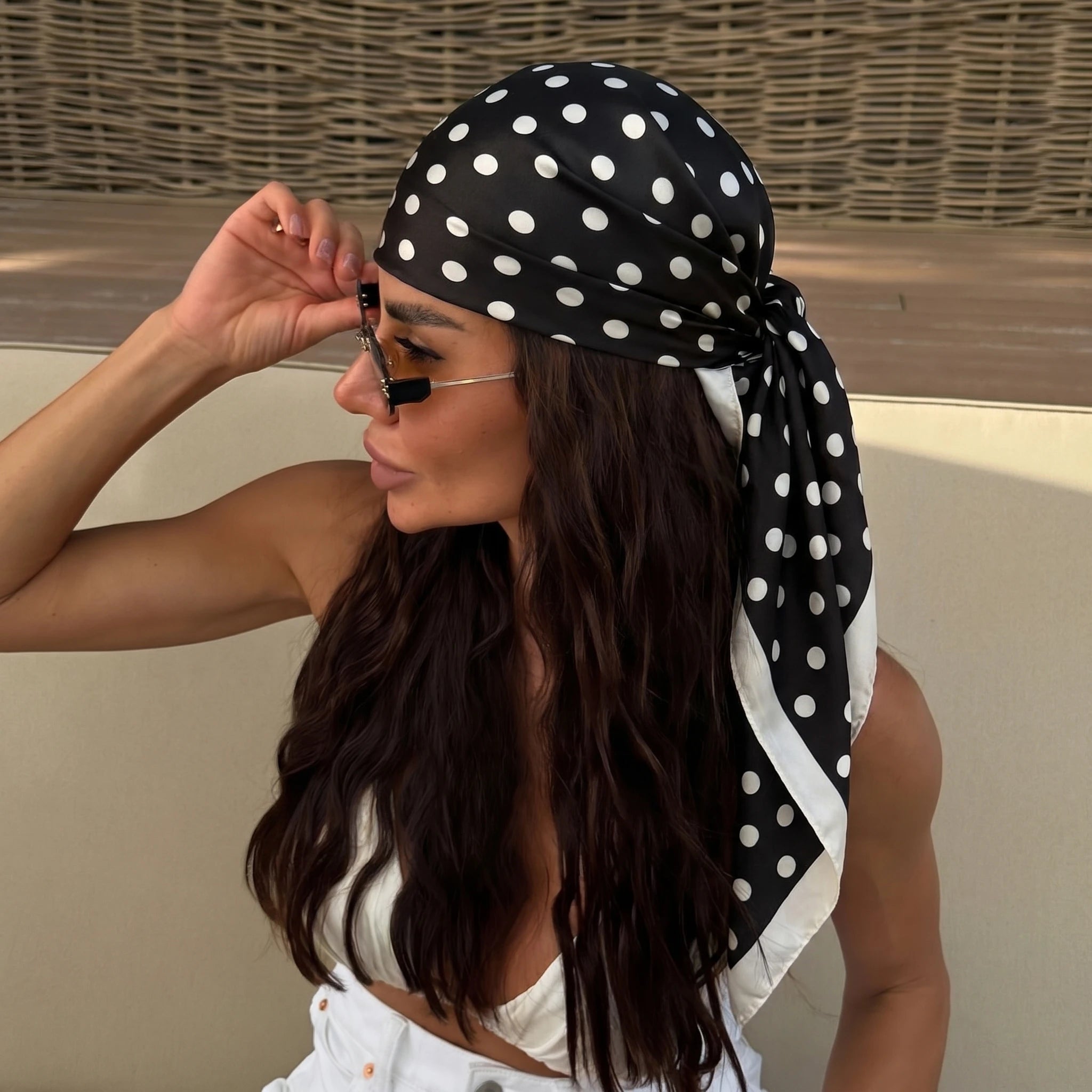 Dot Silk Scarf