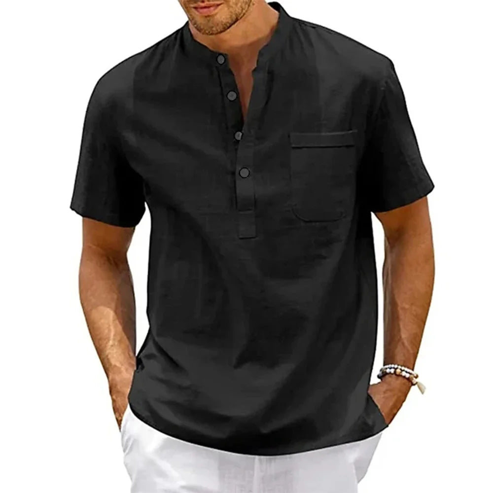 Linen Henley Shirt