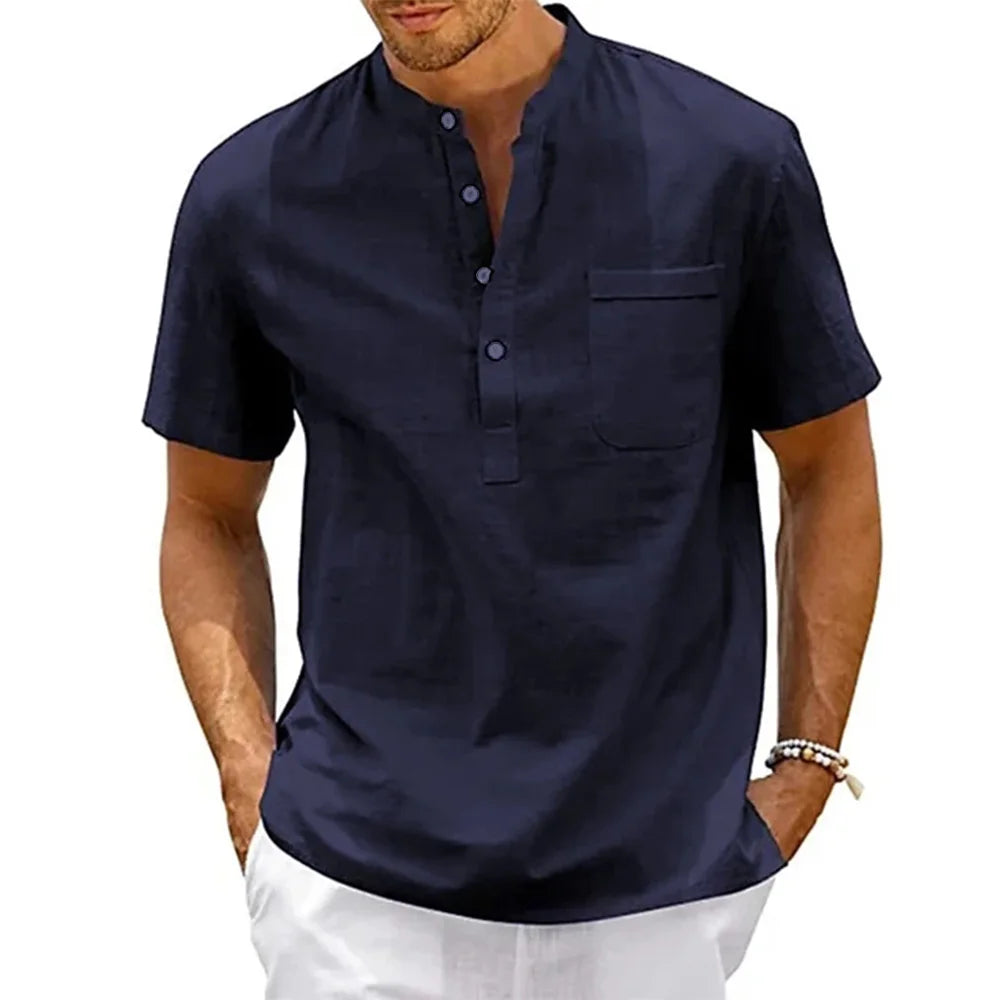 Linen Henley Shirt
