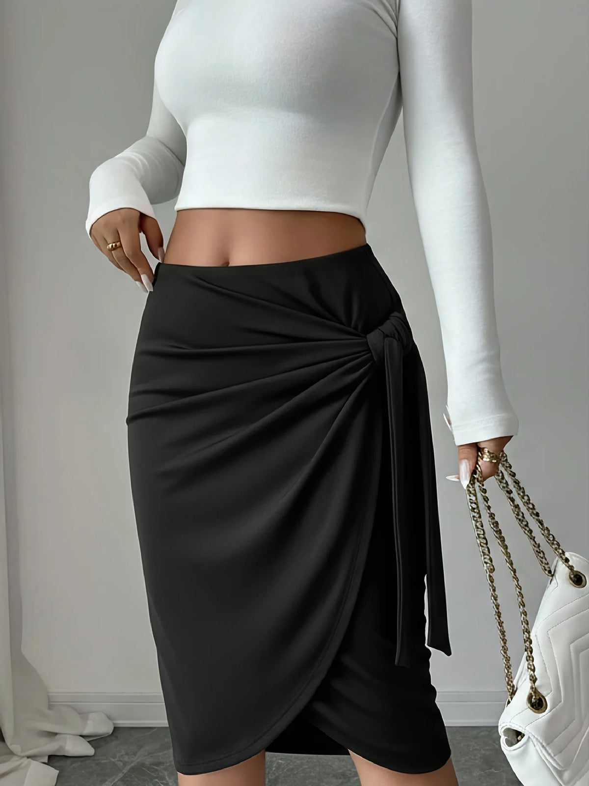 WrapKnot Midi Skirt
