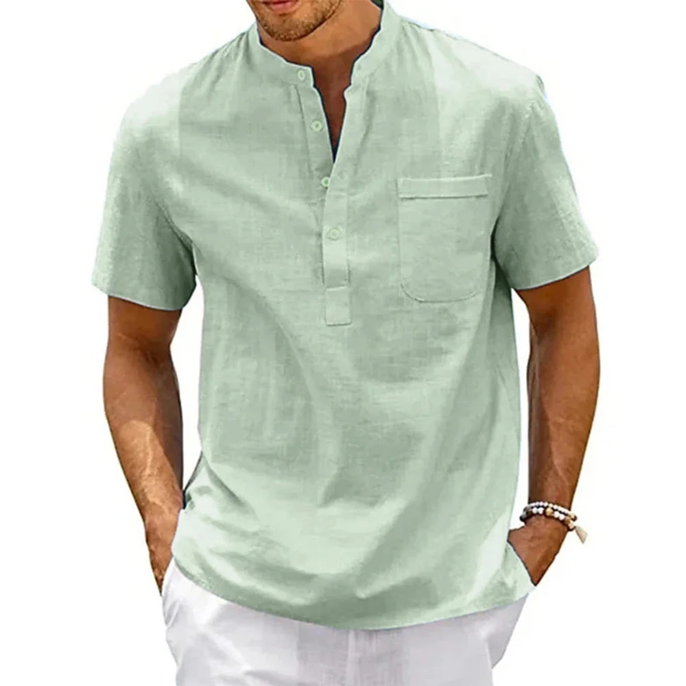 Linen Henley Shirt