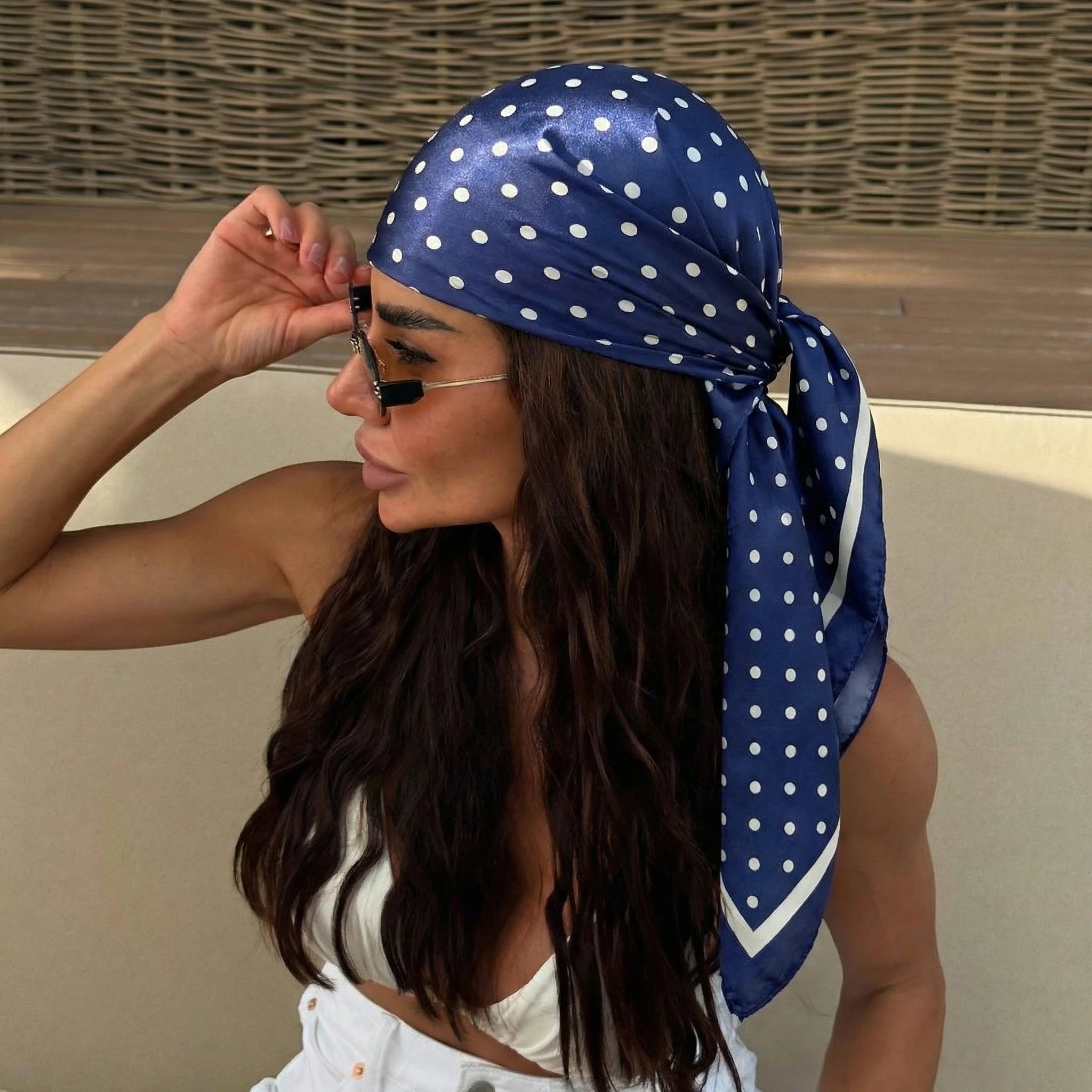 Dot Silk Scarf