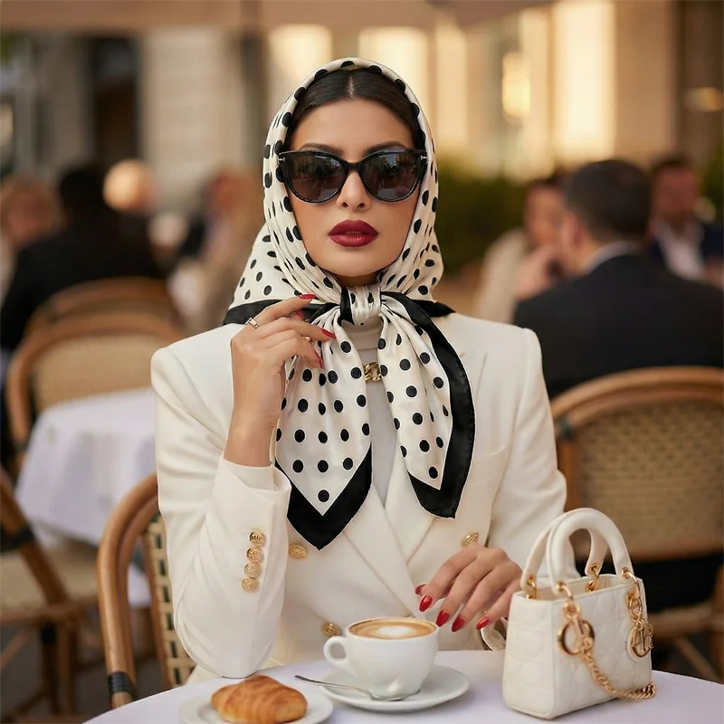 Dot Silk Scarf
