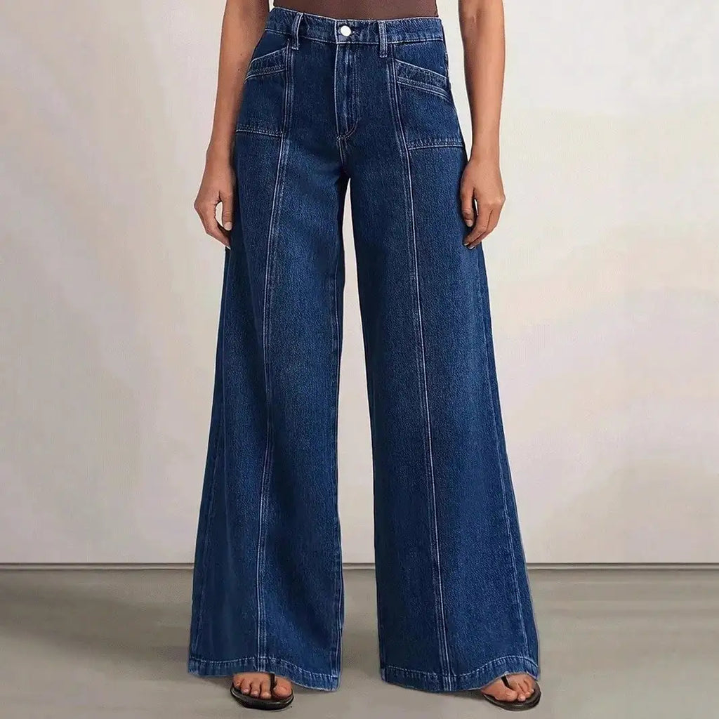 DeepBlue Wide-Leg Jeans