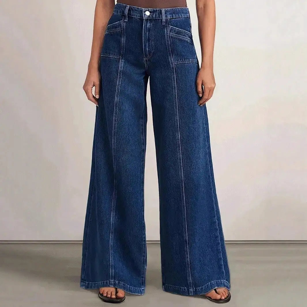 DeepBlue Wide-Leg Jeans