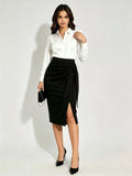 WrapKnot Midi Skirt