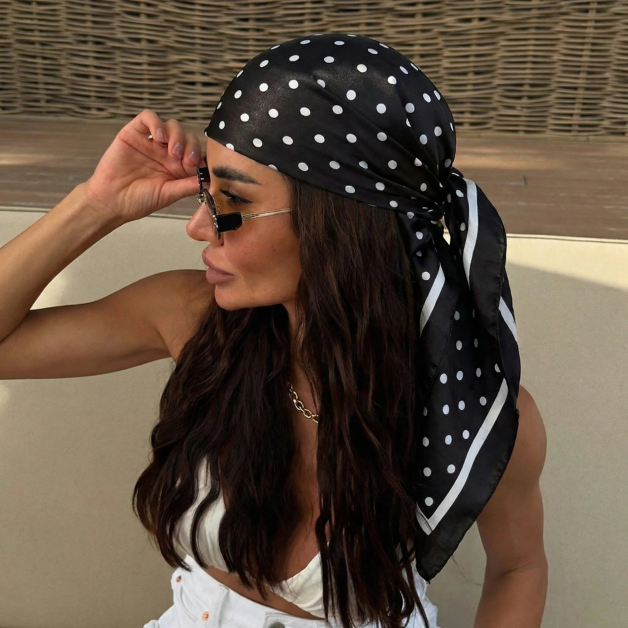 Dot Silk Scarf