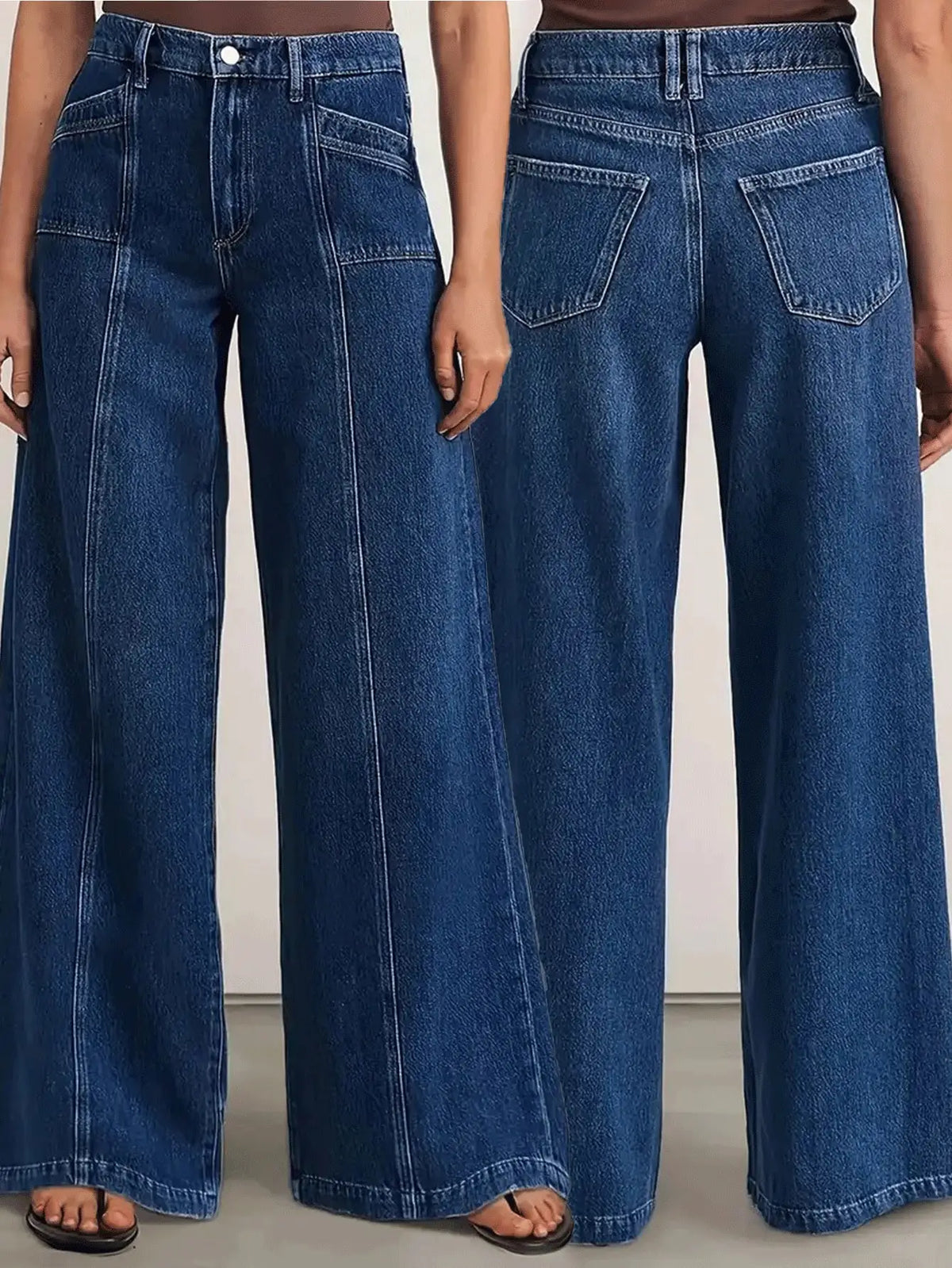 DeepBlue Wide-Leg Jeans