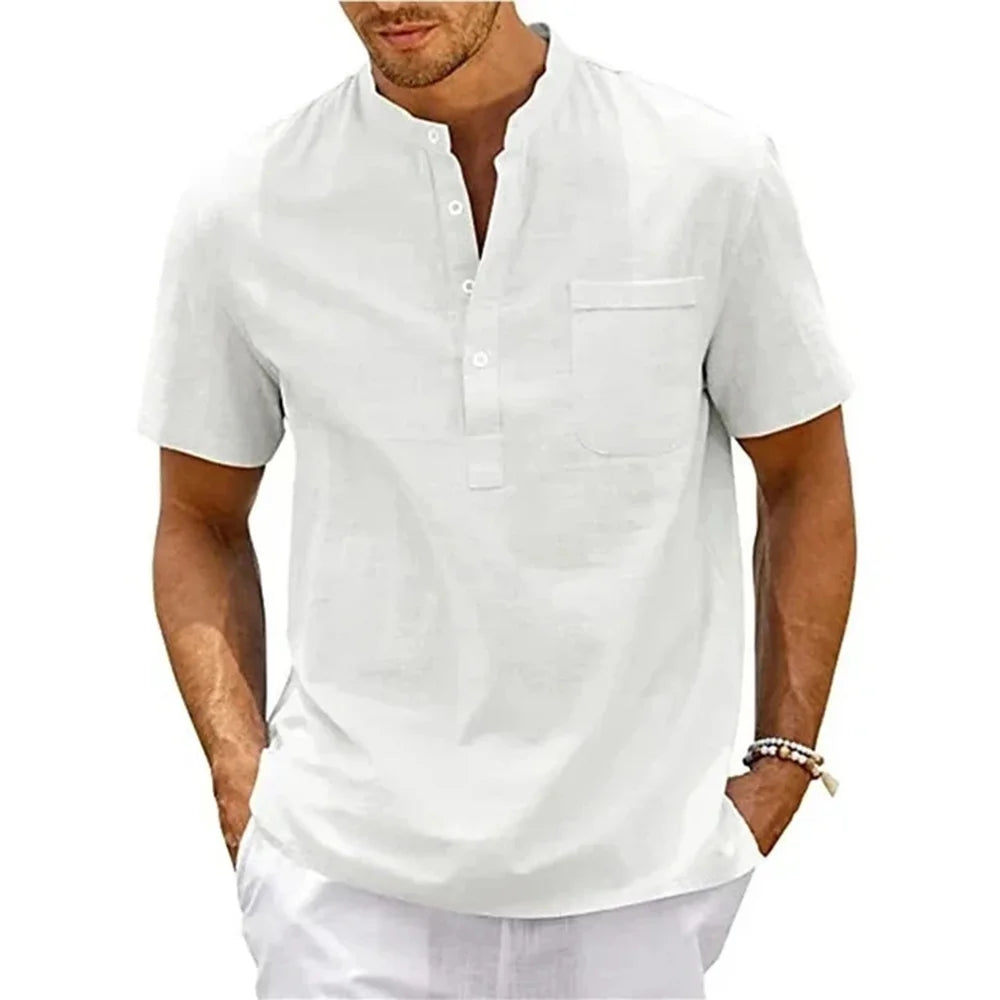 Linen Henley Shirt